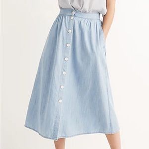 Madewell Midi Chambray Skirt